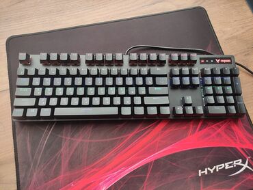 светящийся клавиатура: Rapoo v500pro + игровой коврик для мыши Тип клавиатуры: Игровая Тип