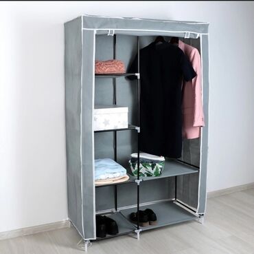рейлы для одежды: Тканевый шкаф для одежды Легко собирается и разбирается Металлический