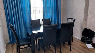 lövhə: Qara rəngli yemək dəsti – açılıb-bağlanan masa + 6 stul - Masa — 2
