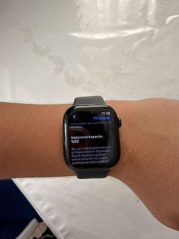 Smart saatlar: Apple watch 10/46 mm Jet black,ideal veziyyetde 96 pil.Magazalar — 3