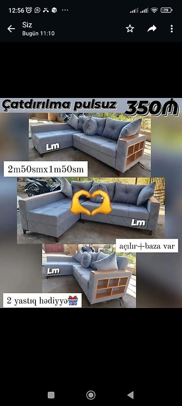 ikinci əl künc divanları: Künc divan yeni açılır bazası var — 1