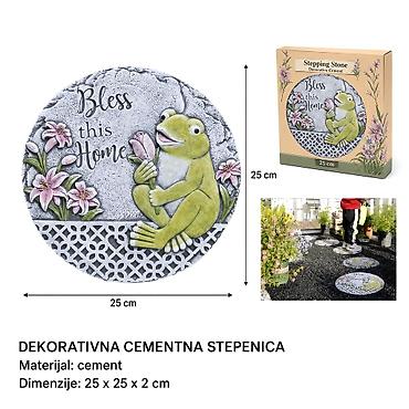 Gazišta za stepenice: KMT Baštenska sa svetlom opružna šarka 501018 Dekorativna cementna — 1