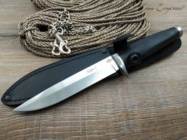 швейцарский нож: Охотничий нож Хорь-2 от Витязь, сталь 65х13, рукоять дерево, гарда