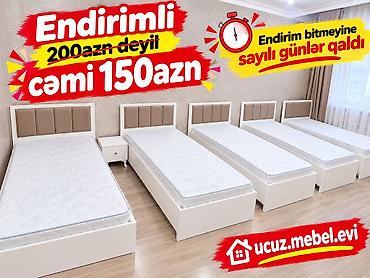 Tek nəfərlik çarpayı – sadə və zərif dizayn - Rəng: ağ korpus, qəhvəyi lalafo.az -da Tek nəfərlik çarpayı – sadə və zərif dizayn - Rəng: ağ korpus, qəhvəyi