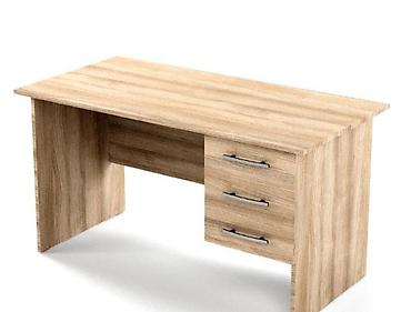 ofis aksesuarları: Təbii ağac teksturalı iş masası - Material: laminat/LDSP ağac — 1