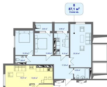 дом с мансардой: 3 комнаты, 86 м², Элитка, 11 этаж, Косметический ремонт