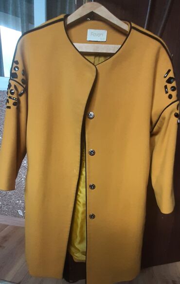 жен пальто красивое в Кыргызстан | ПАЛЬТО: Пальто M (38), L (40), цвет - Золотой, Favoritti