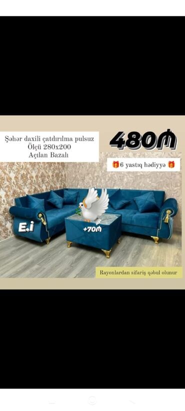 Qonaq otağı dəstləri: Künc divan, Yeni