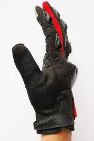 Oprema za bicikliste: Moto zaštitne rukavice – crno/crvene - Ojačani štitnici za članke od — 14