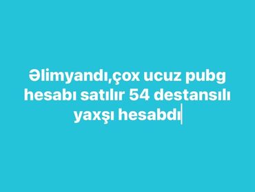 Pubg hesabı 54 destansılı çox ucuz