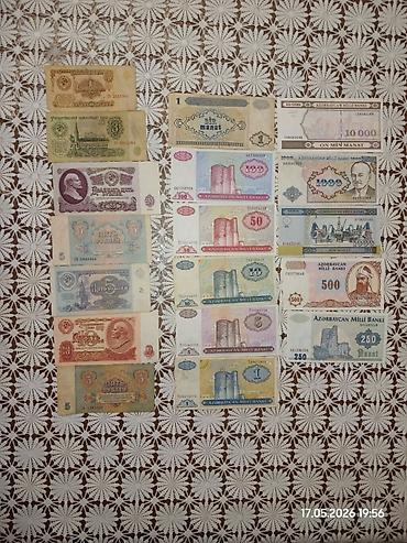 6 dollar nece manatdir: Kolleksiya üçün kağız pullar dəsti Tərkib: - Azərbaycan manatları — 1