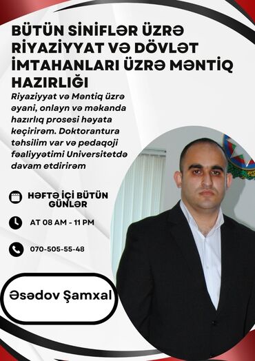 masazirda hazirliq kurslari: Repetitor | Riyaziyyat, Məntiq | İmtahanlara hazırlıq, Abituriyent hazırlığı