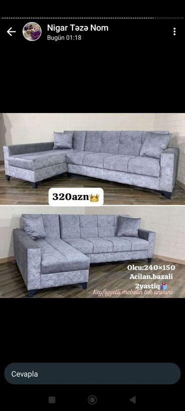 işlənmiş uqlavoy divan: Künc divan, Yeni, Açılan, Bazalı