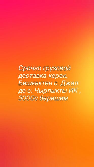 time try: Срочно требуется грузовая доставка: из г. Бишкек (с. Джал) в — 1