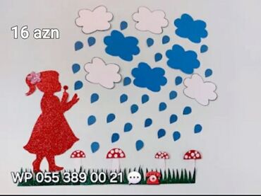 Digər ev dekoru: Məktəb və uşaq bağçası divarları üçün dekorativ aplikasiya setləri - — 19