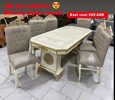 salon stullari: Masa desti sifarisle hazırlanır. ⚜️ İstehsaldan satiş, otağınıza — 1