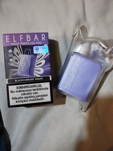 Qəlyan, vayp və aksesuarları: Elf Bar Swap Prefilled Pod – qara qarağat və üzüm dadı ilə əvvəlcədən