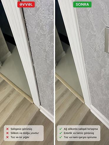 ağ qapı: Peşəkar silikon xidmətləri – təmiz və səliqəli bitirmə işləri — 4