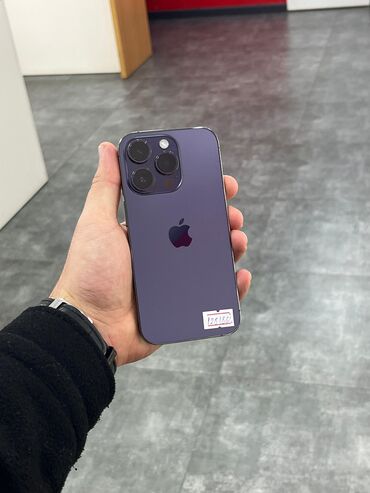 Apple iPhone: IPhone 14 Pro, 128 GB, Deep Purple, Zəmanət, Kredit, Barmaq izi