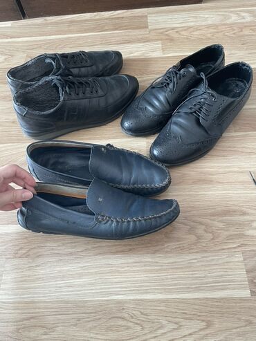 gün eynekleri: Kişilər üçün 3 cüt qara ayaqqabı 12man birlikde tund goy makasin temiz