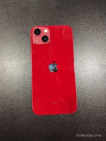aple 14: IPhone 13, 128 GB, Qırmızı, Zəmanət, Simsiz şarj, Face ID — 1