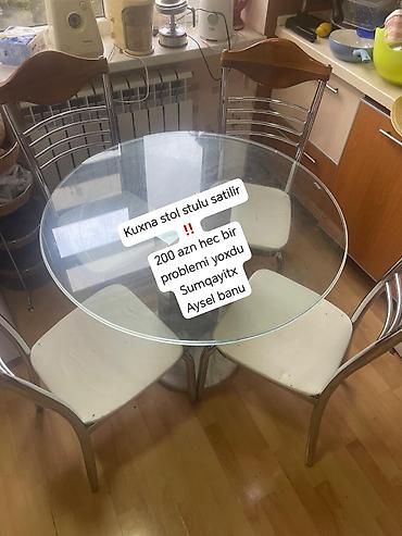 Kuxna stol stulu satilir‼️ 200 azn hec bir problemi yoxdu Sumqayitx
