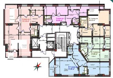 дом проект: 1 комната, 61 м², Элитка, 12 этаж, ПСО (под самоотделку)