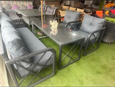 Bağ divan və kreslo dəstləri: Yeni, 2 kreslo, Divan, Metal, Azərbaycan — 5