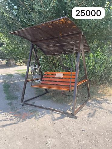 навесы козырьки: Садовые качели Металл, Со спинкой, С крышей — 7