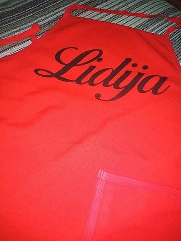 Kuhinjski tekstil: Kecelje personalizovane sa štampom po zelji. Kecelje u živim bojama — 23