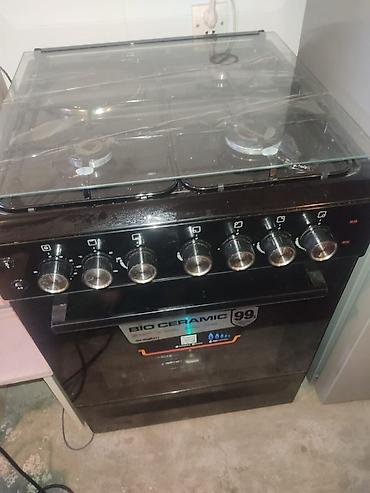 Газовые печи: Shivaki qaz plitəsi və soba kombi Qiymetde endirim olacaq. - 4 gözlü — 1