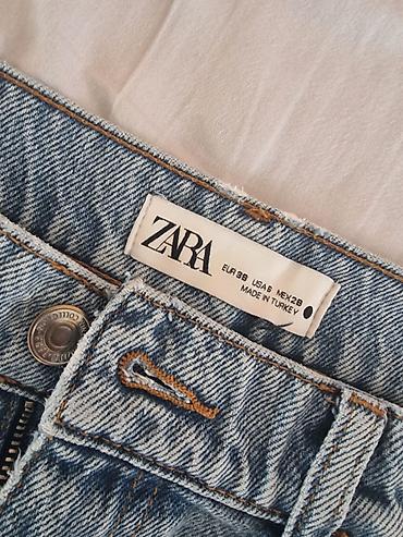 levis belgrade: ZARA ženske farmerke – model širokih nogavica - Boja: svetlo plava — 2