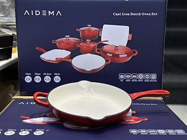галоген: Набор чугунной посуды AIDEMA — Cast Iron Dutch Oven Set Состав — 4