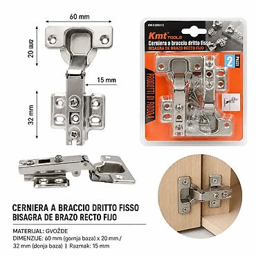 KMT aluminijumske legure – crni burgija za šarke, set 2 komada (SKU
