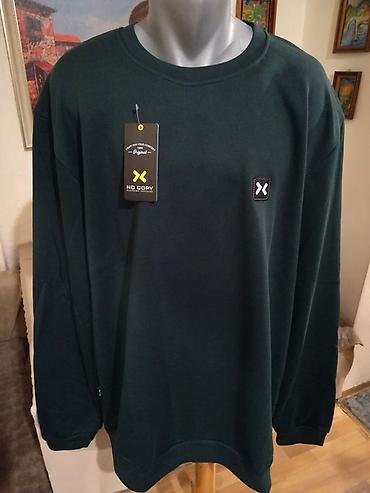 cena kaputa: Veliki muski pamucni duks No Copy u broju 6XL Zeleni. Veliki model — 1