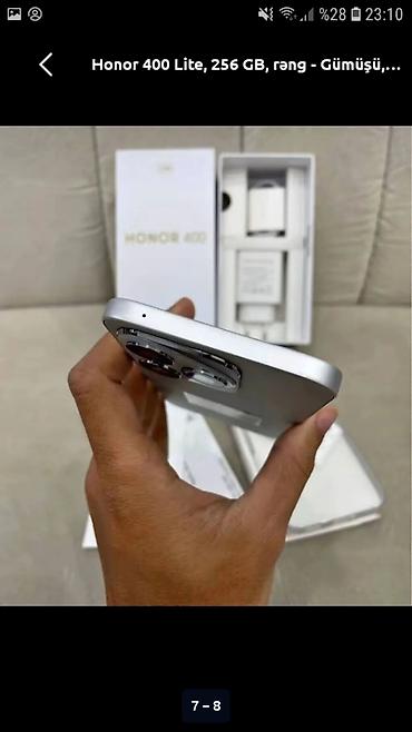 12 lite: Honor 400 Lite, 256 GB, Zəmanət, Sensor, Barmaq izi — 1