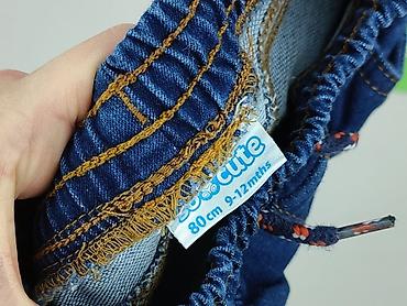 spodenki: Spodnie jeansowe, So cute, 9-12 miesięcy, stan - Bardzo dobry — 4