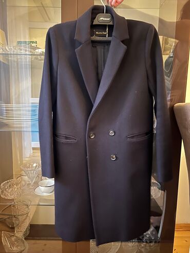 женские классические пальто: Пальто Massimo Dutti, M (EU 38), L (EU 40), цвет - Синий