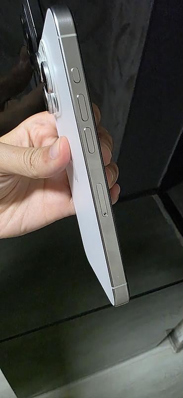 Мобильные телефоны и аксессуары: IPhone 15 Pro, Б/у, 128 ГБ, Серебристый, Защитное стекло, 81 % — 8