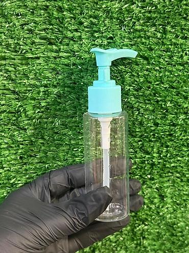 Gözəllik və sağlamlıq: Şüşə görünümlü şəffaf plastik pompalı flakonlar - Həcm: təxminən 100 — 4
