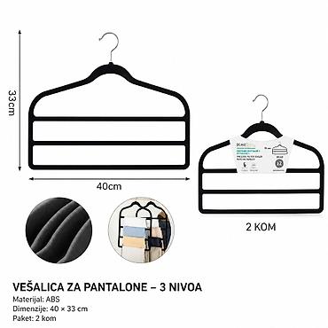 KMT Nivoa vešalica za pantalone 3213729 Praktična vešalica sa 3 nivoa
