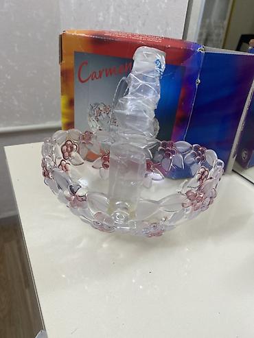 aksesuar qabi: Şüşə meyvə/qənnadı qabı – “Carmen” modeli - Material: şəffaf şüşə - — 1
