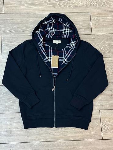 pull and: Худи на молнии Burberry - Цвет: темно‑синий - Подкладка капюшона — 1