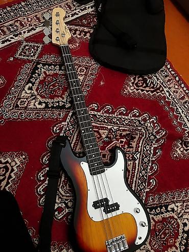 ucuz gitara: 4 simli elektrik bas gitara – Precision tərzində - Korpus: Sunburst — 1