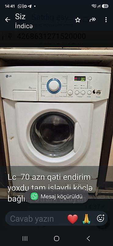 iphone 16 pro max dubai: Paltaryuyan maşın LG, 5 kq, İşlənmiş, Ünvandan götürmə — 1