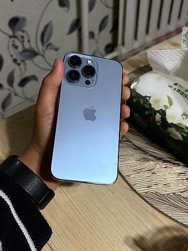 IPhone 13 Pro, Б/у, 256 ГБ, Голубой, Защитное стекло, Чехол, 74 % at lalafo.kg IPhone 13 Pro, Б/у, 256 ГБ, Голубой, Защитное стекло, Чехол, 74 %
