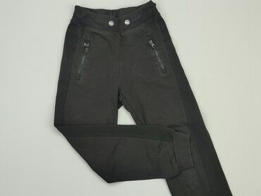 czarne spodnie z zamkami na nogawkach: Sweatpants, Pepperts!, 8 years, 128, condition - Good