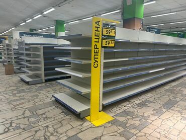 Витрины: Витрины, стеллажи, полки торговые металлические б/у, полка магазинная — 16