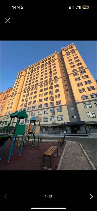 купить квартиру в бишкеке без ремонта: 1 комната, 44 м², Элитка, 14 этаж, Евроремонт