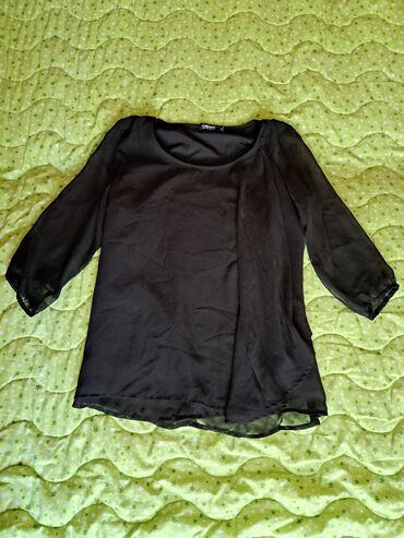 bluze za punije žene: S (EU 36), Jednobojni, bоја - Crna